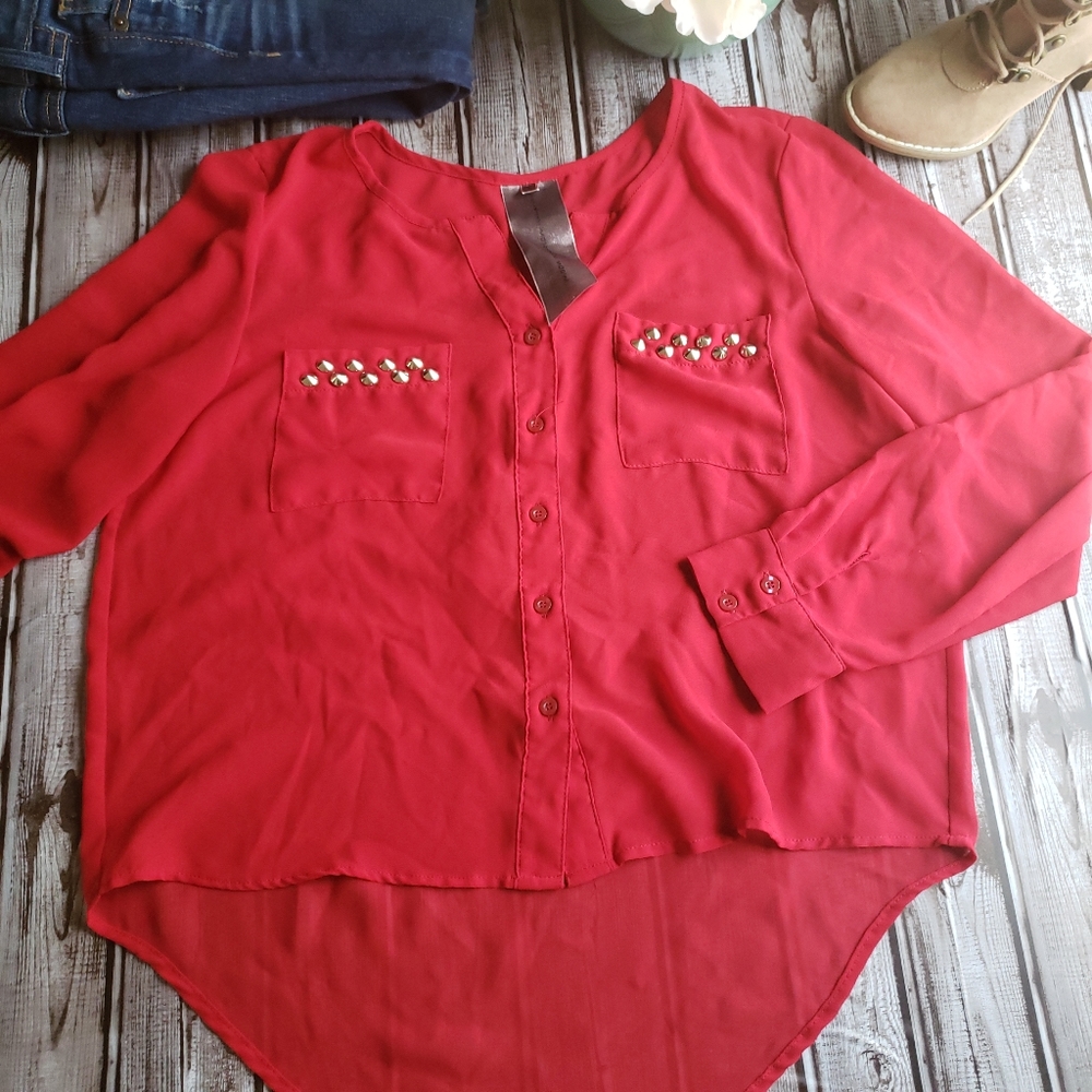 Moon Collection Red Blouse